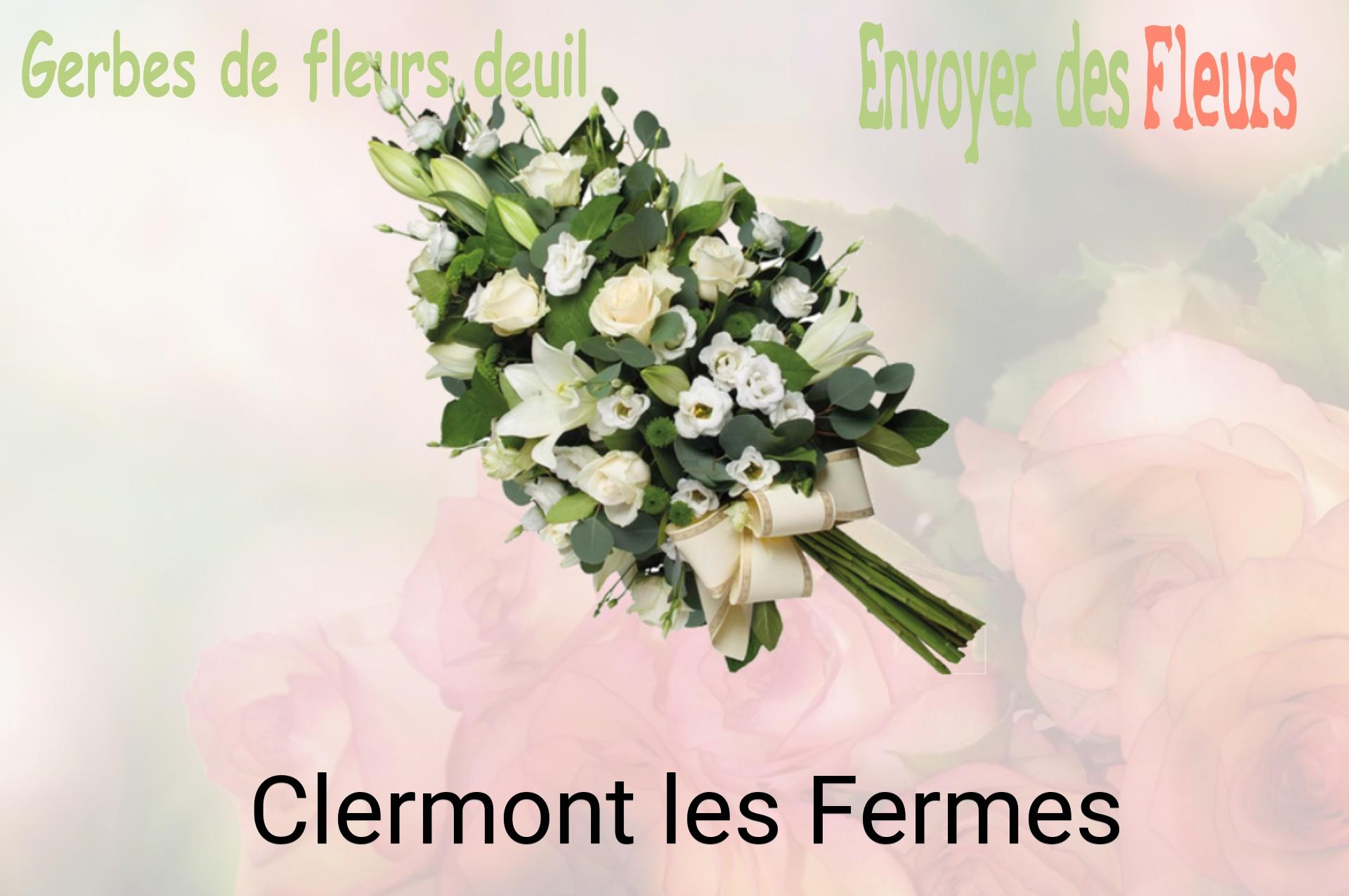 Gerbe de fleurs de deuil livrée à Clermont-les-Fermes